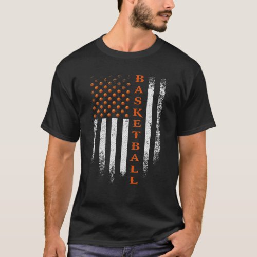 Vintage USA American Flag Basketball Player Team C T_Shirt