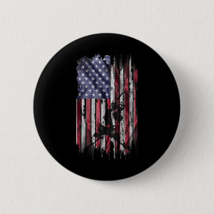 Vintage Usa American Flag Best Badminton Dad Ever Button