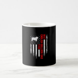 Vintage USA American Flag Best English Bulldog Color Morph Mug