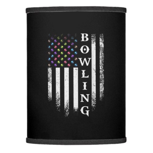 Vintage USA American Flag Bowling Player Bowler Lamp Shade