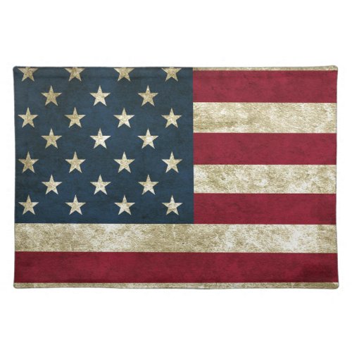 Vintage USA American Flag Cloth Placemat