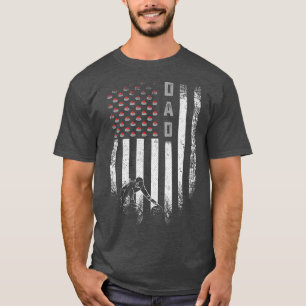 Vintage USA American Flag Curling Dad Curler Silho T-Shirt