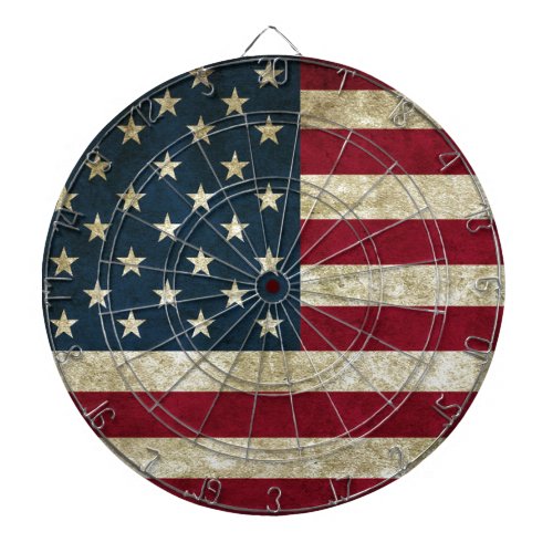 Vintage USA American Flag Dart Board