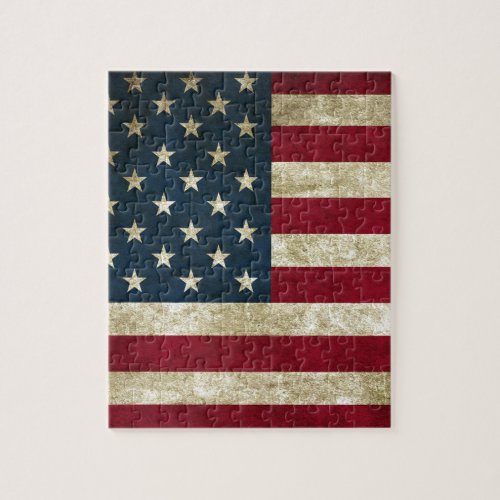 Vintage USA American Flag Jigsaw Puzzle