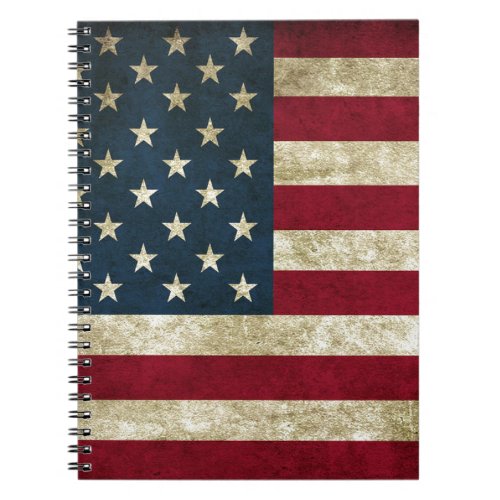 Vintage USA American Flag Notebook