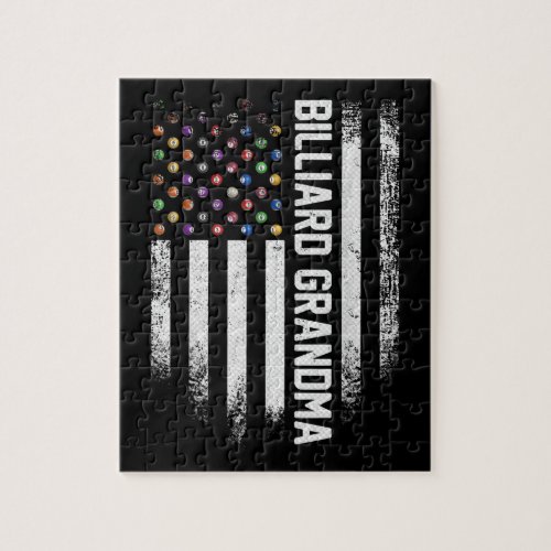 Vintage USA American Flag Pool Billiard Grandma Jigsaw Puzzle