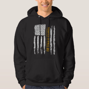 Vintage USA American Flag Promoted To Bonus Dad Fa Hoodie