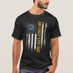 Vintage USA American Flag Proud Air Force Veteran  T-Shirt