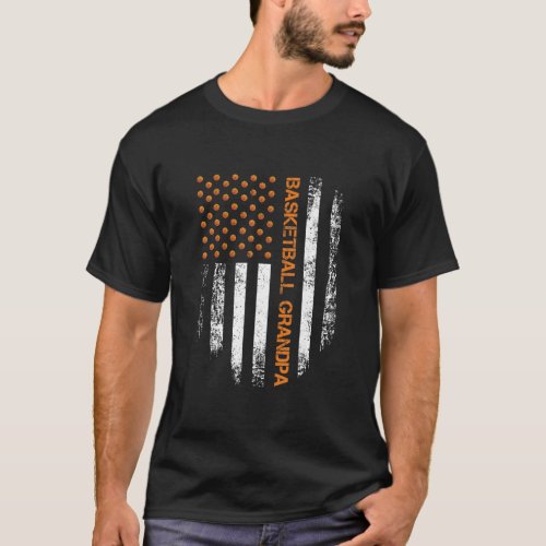 Vintage USA American Flag Proud Basketball T_Shirt