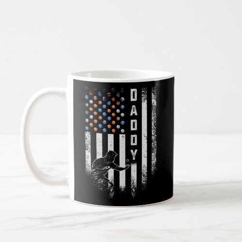 Vintage USA American Flag Proud Ping Pong Daddy Coffee Mug