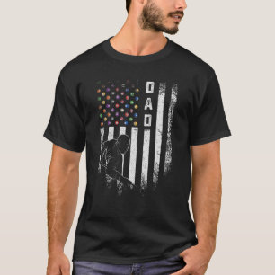 Vintage USA American Flag Proud Pool Billiard Snoo T-Shirt