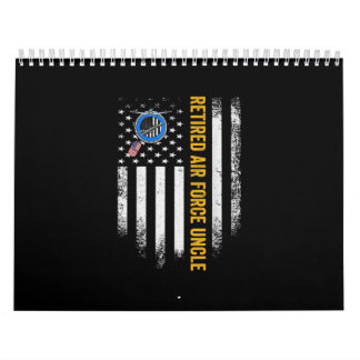 Vintage USA American Flag Retired US Air Force Calendar