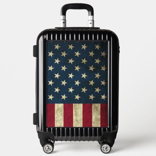 Vintage USA American Flag Star Stripes Patriotic   Luggage