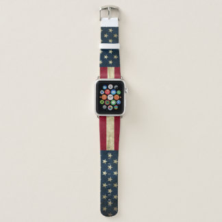 Vintage USA American Flag Stars And Stripes Apple Watch Band