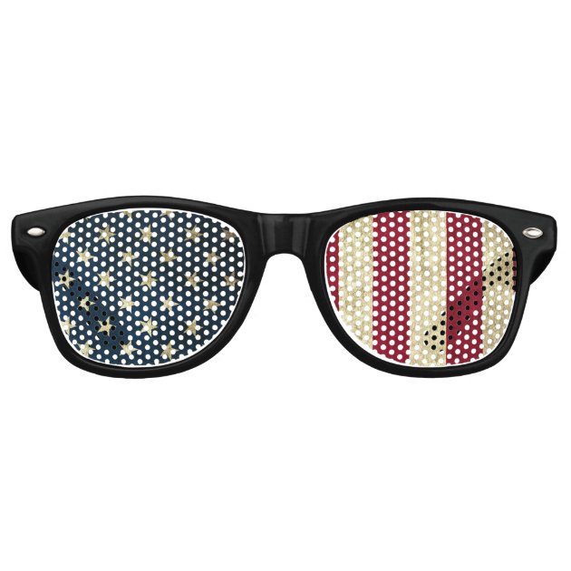 3 PAIRS USA RED WHITE American US Flag Retro 80's Sunglasses United States lot 
