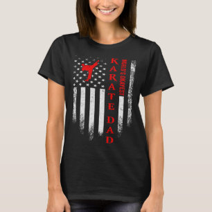 Vintage USA American Flag World s Okayest Karate D T-Shirt