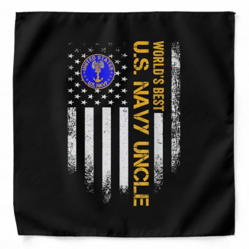 Vintage USA American Flag Worlds Best US Navy Bandana