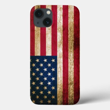 Vintage Usa Americana Flag Iphone 13 Case by clonecire at Zazzle