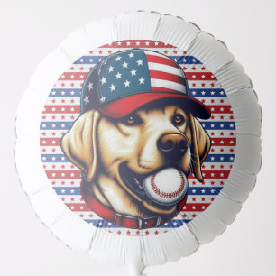 Vintage, USA baseball Labrador Balloon