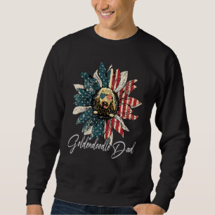 Vintage Usa Best Goldendoodle Dad Ever American Fl Sweatshirt