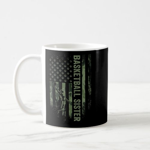 Vintage USA Camouflage Proud Basketball Sister Sil Coffee Mug