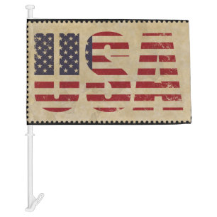 Vintage USA Car Flag