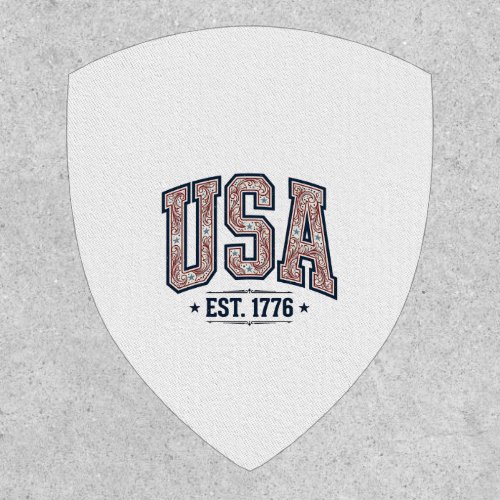 Vintage USA Est 1776 Patriotic Engraving Shirt_1 Patch