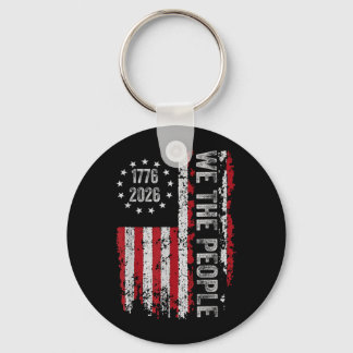Vintage USA Flag 250th Anniversary Independence Keychain