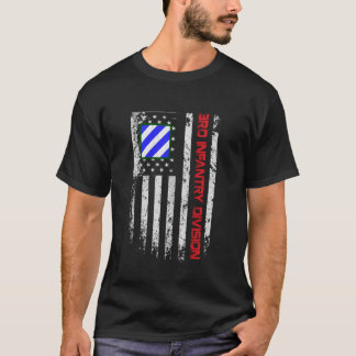 Vintage USA Flag 3rd Infantry Division Veteran 4th T-Shirt