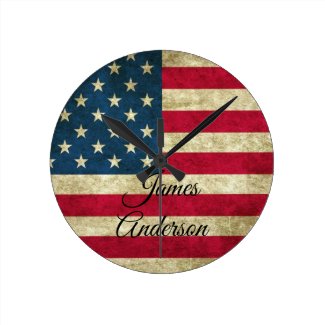 Vintage USA Flag American Patriotism Monogram