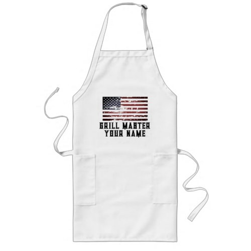 Vintage USA flag apron for summer BBQ party