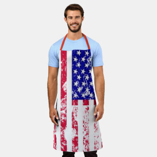 Vintage USA Flag Apron - Patriotic Kitchen Gift