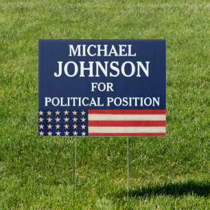 Vintage USA Flag Campaign Political yard  Sign