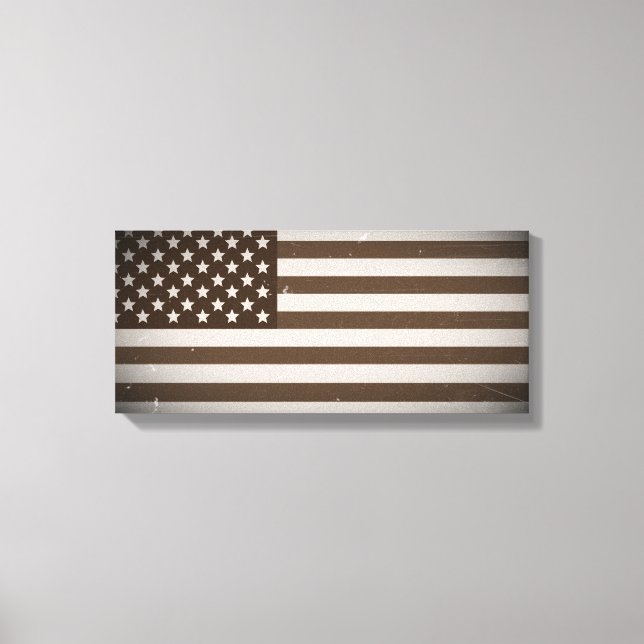 Vintage USA Flag Canvas Print (Front)