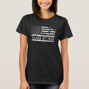Vintage USA Flag Class of 1976 High School Reunion T-Shirt