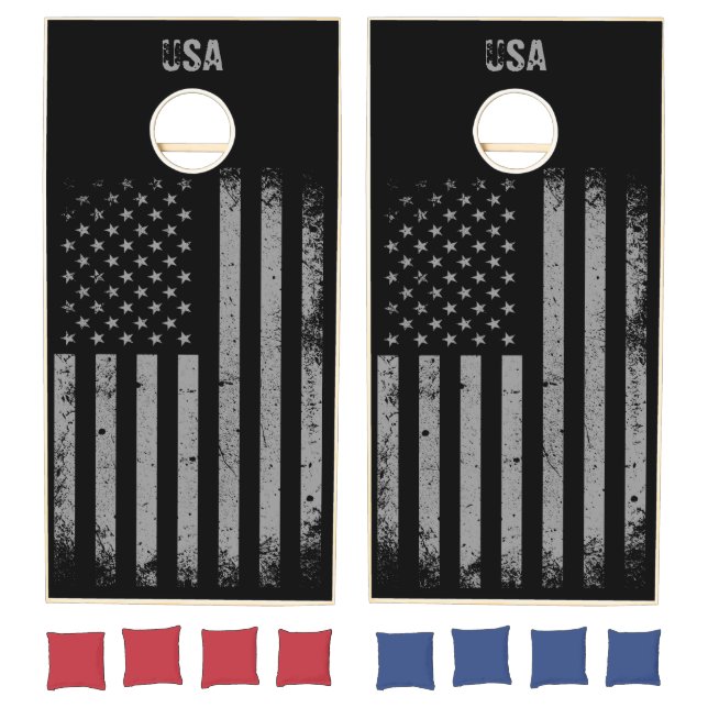 vintage usa flag  cornhole set (Set)