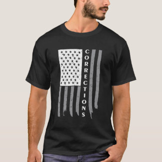 Vintage Usa Flag Corrections Funny Correctional Of T-Shirt