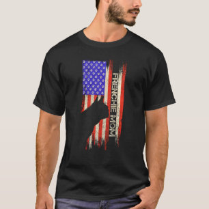 Vintage Usa Flag French Bulldog Dog Mom Frenchie S T-Shirt