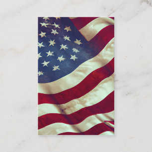 Vintage USA Flag Graphic Business Card