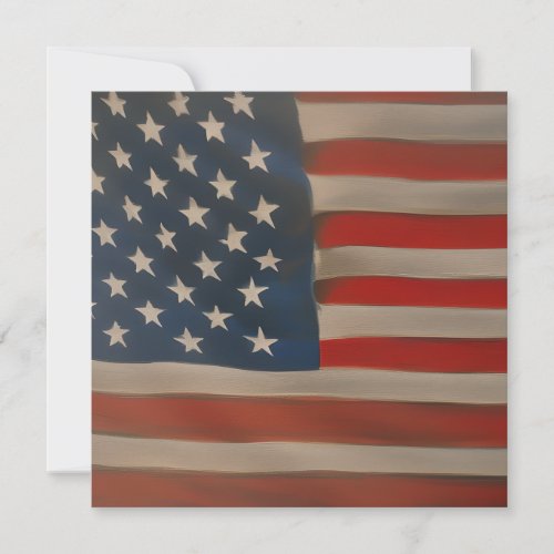 Vintage USA Flag Graphic Note Card