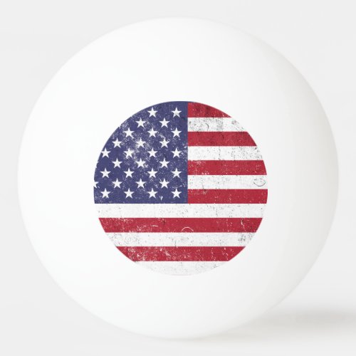 Vintage USA Flag Patriotic American Red White Blue Ping Pong Ball