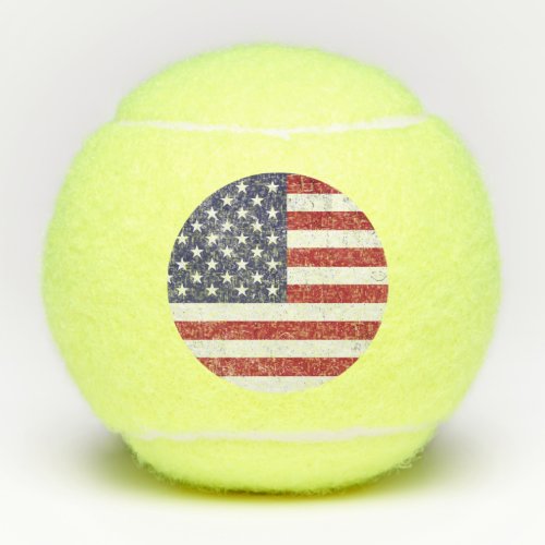 Vintage USA Flag Patriotic American Red White Blue Tennis Balls