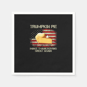 Vintage Usa Flag Trumpkin Pie Make Thanksgiving Gr Napkins