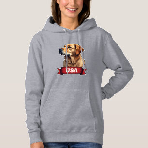 Vintage USA Golden Retriever Engraving Shirt 4