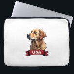 Vintage USA Golden Retriever Engraving Shirt 4 Laptop Sleeve<br><div class="desc">Vintage USA Golden Retriever Engraving Shirt 4</div>