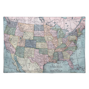 Vintage USA Map Placemat