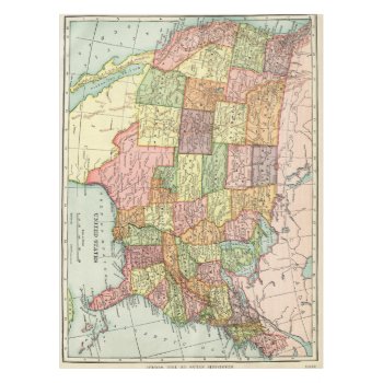 Vintage Usa Map Tablecloth by Boopoobeedoogift at Zazzle