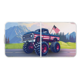 Vintage, USA monster truck Beer Pong Table