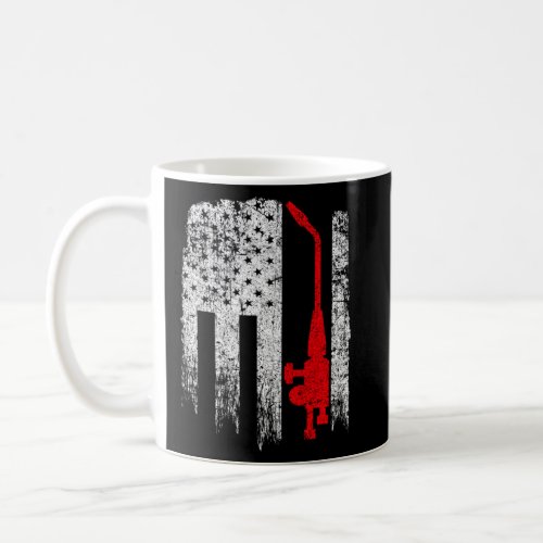 Vintage USA Red White  Welder American Flag  Coffee Mug