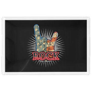 Vintage USA Rock - Band Concert Poster 70s 80s Acrylic Tray